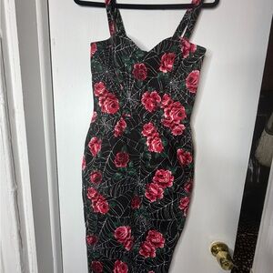 spiderweb rose vintage style wiggle vixen dress by Micheline Pitt NBW medium